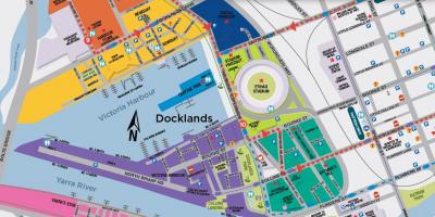 Docklands мапата Мелбурн