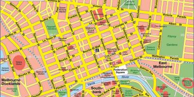 Мелбурн мапа на градот