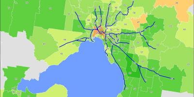 Карта на Мелбурн кбр