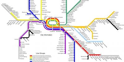 Мелбурн воз линија мапа