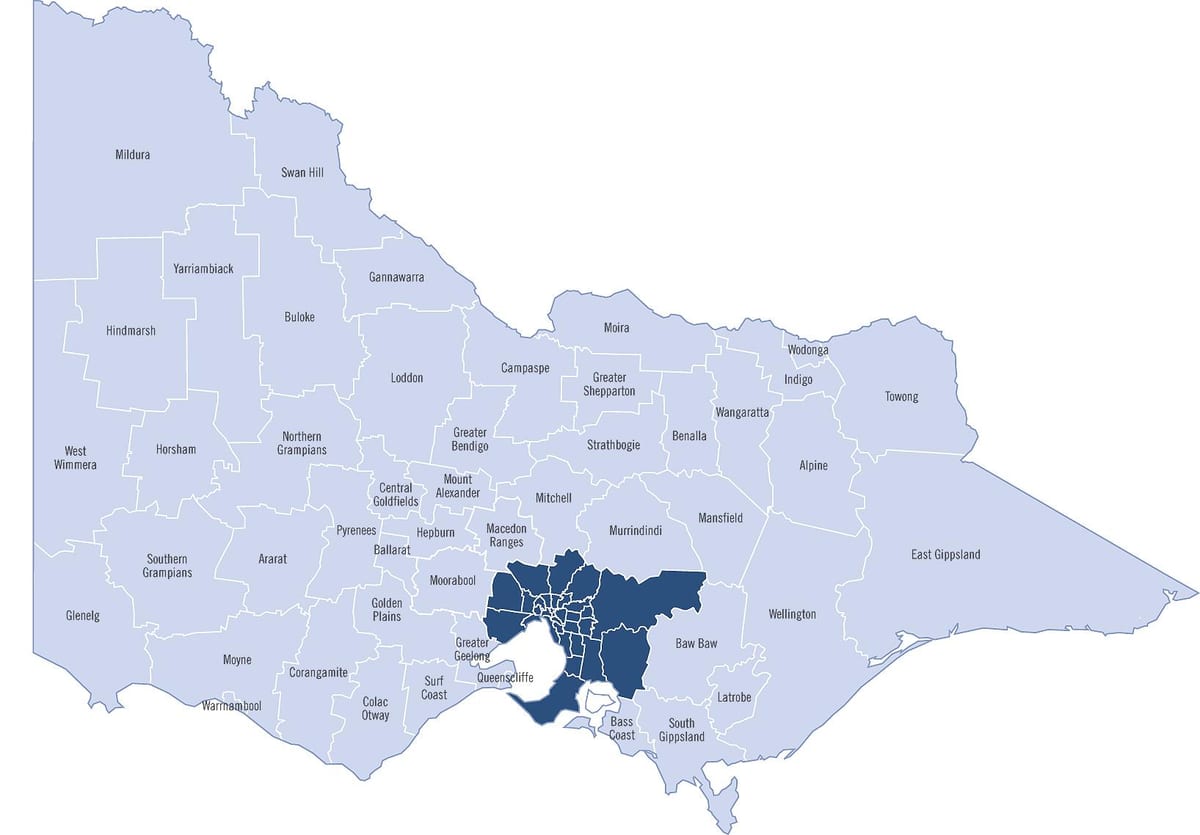 карта на Викторија совети