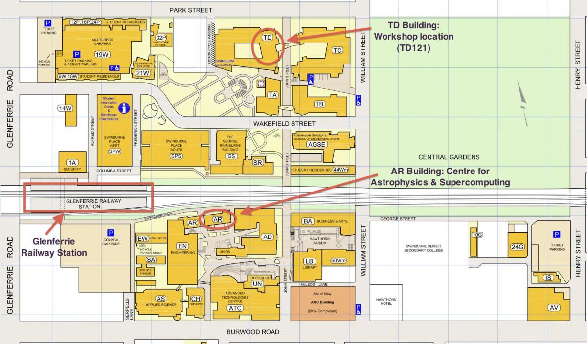 карта на Swinburne кампус
