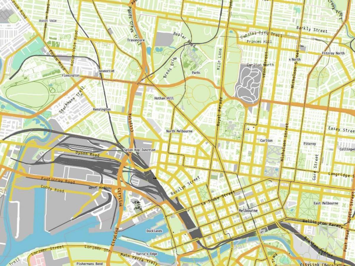 карта на Кралската болница Мелбурн