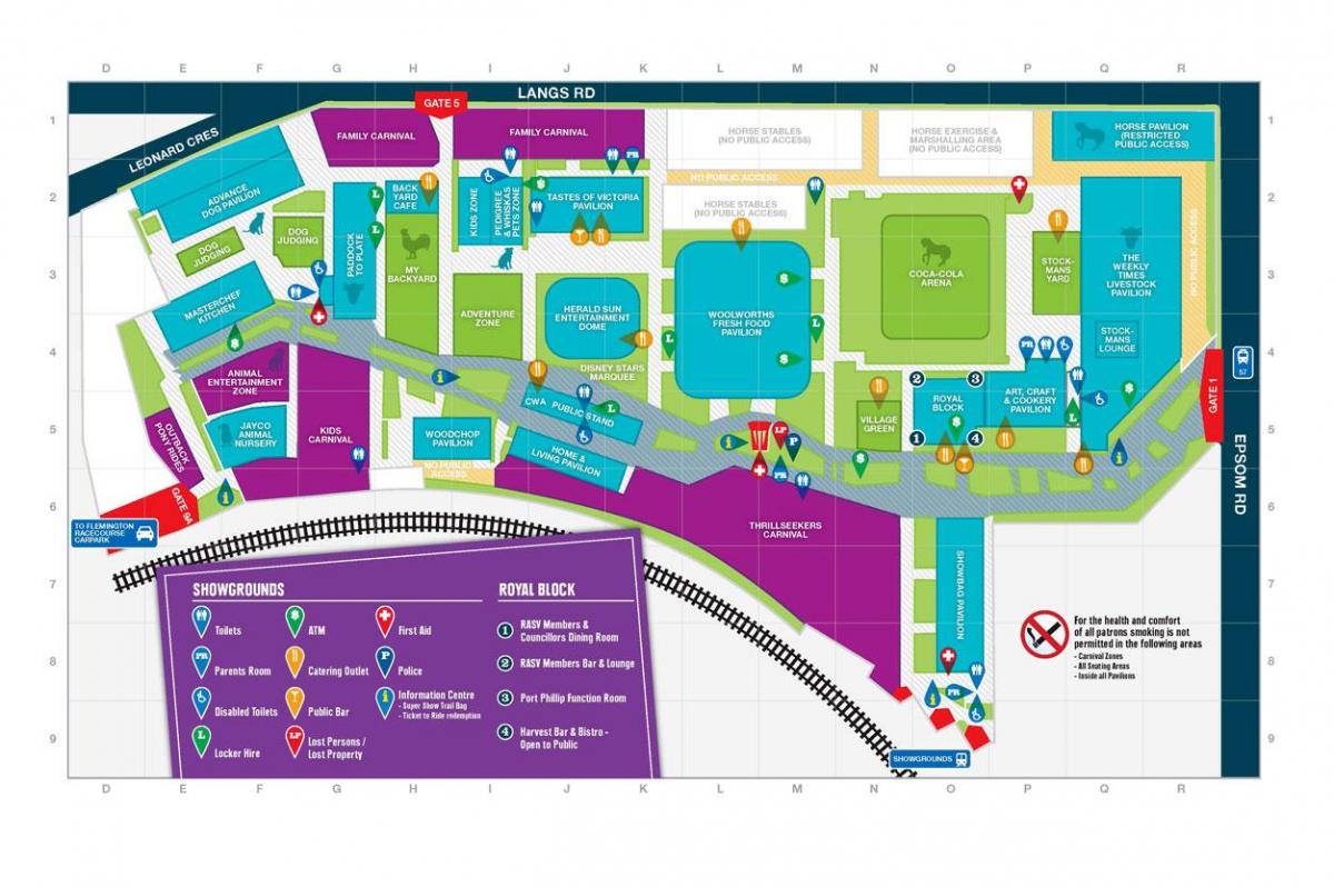 карта на Мелбурн Showgrounds