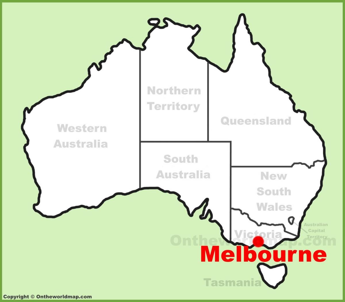 мапата Мелбурн, Австралија