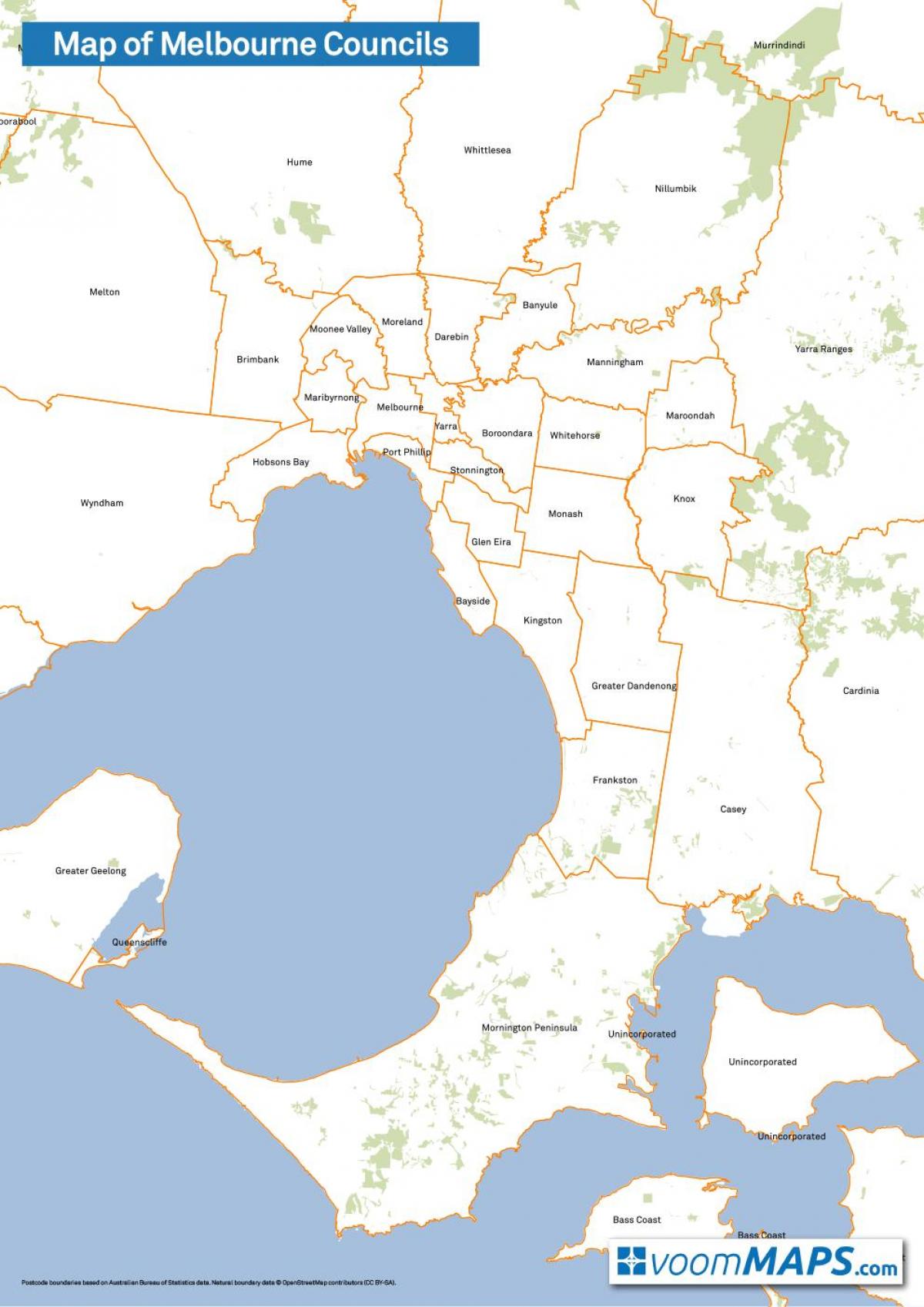 карта на Мелбурн совети