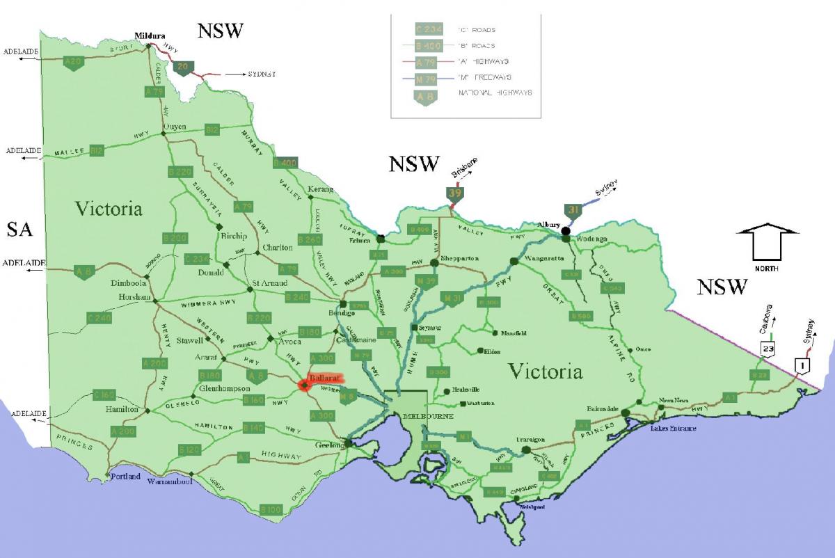 postcodes Викторија мапа