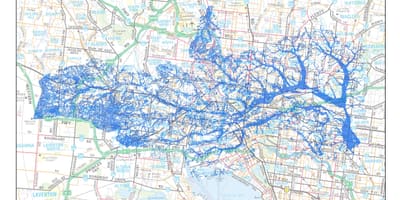 Карта на Мелбурн поплави