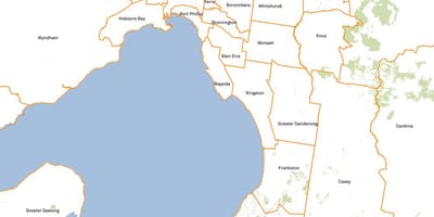 Карта на Мелбурн совети
