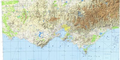 Топографски карта на Мелбурн
