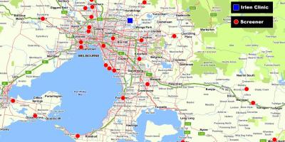 Карта на поголема Мелбурн
