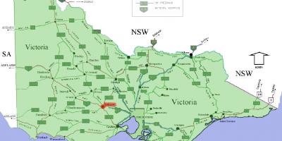 Postcodes Викторија мапа