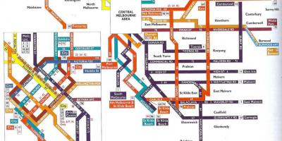 Мелбурн јавен превоз мапа
